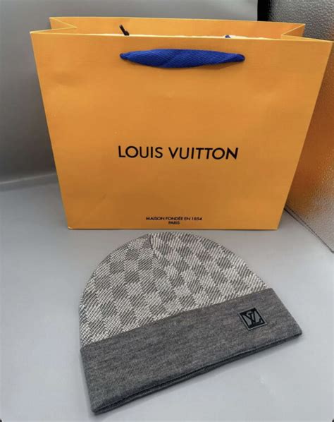 grijze louis vuitton muts|Designer Hats & Gloves for Men .